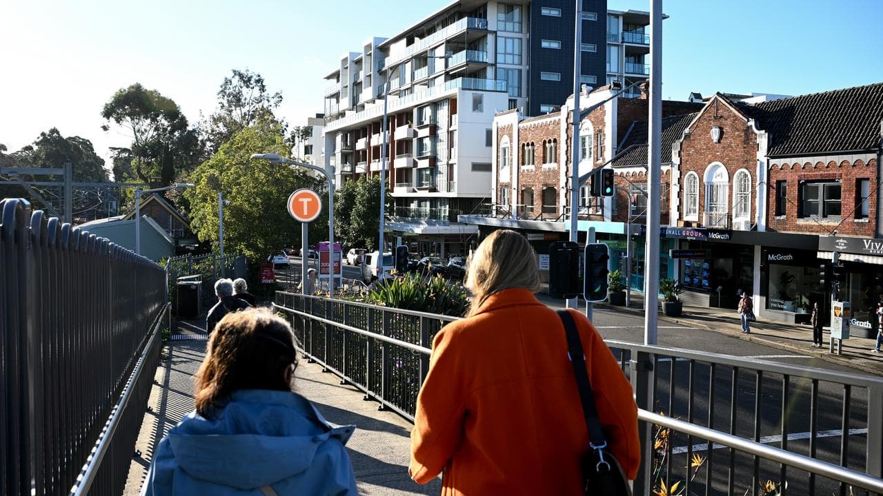 Shops and apartment buildings in Sydney