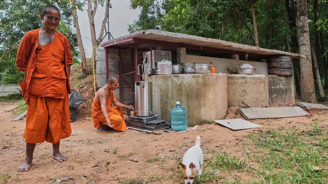 Monks in Thailand's Surin province