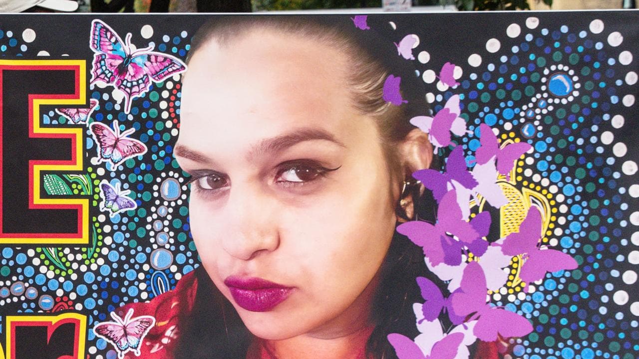 Heather Calgaret image on a banner (file)