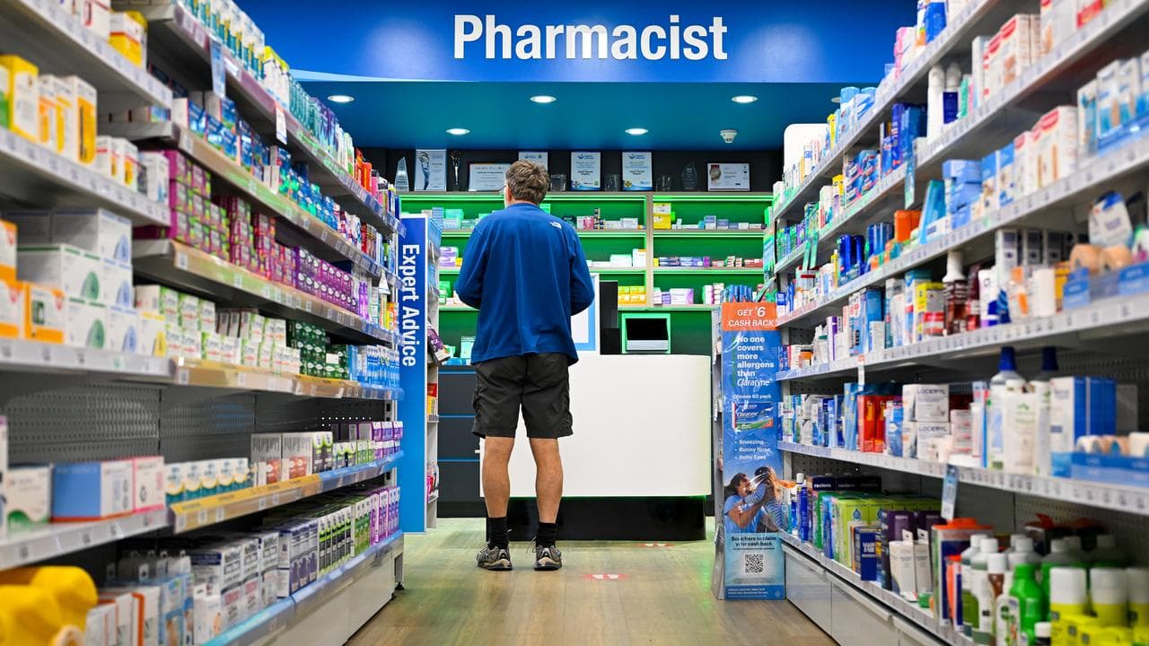 A stock image of a pharmacy 
