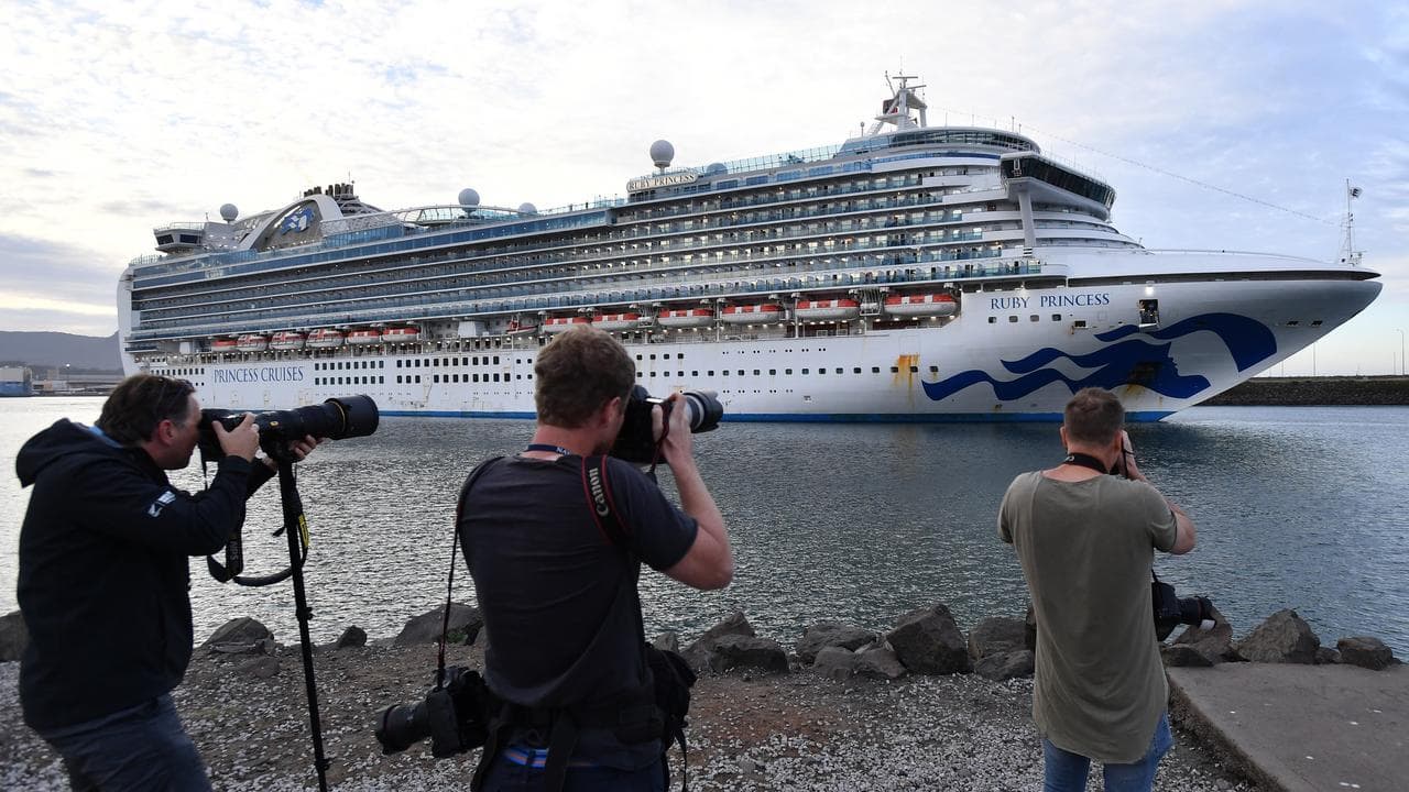 Photographers and Ruby Princess (file)