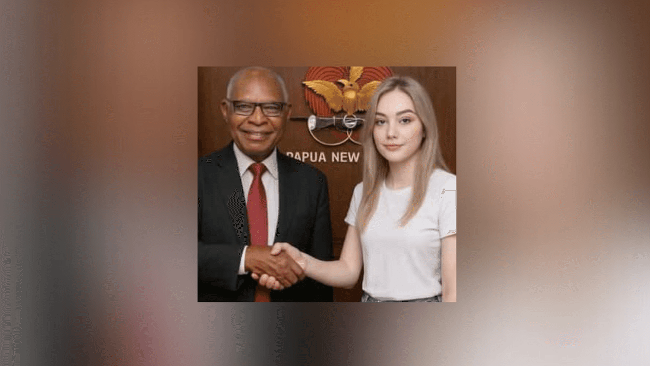 AI pic of man and woman from PNG SSE refund scam Facebook post