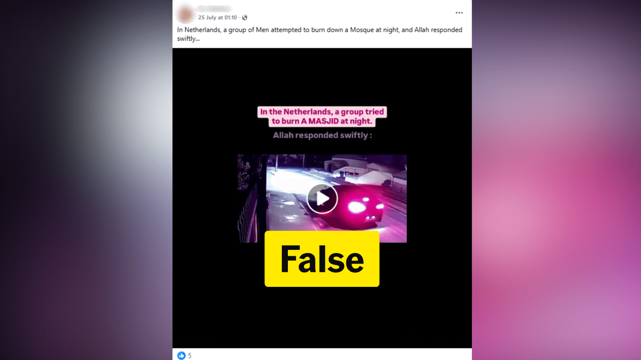 False Mosque arson claim