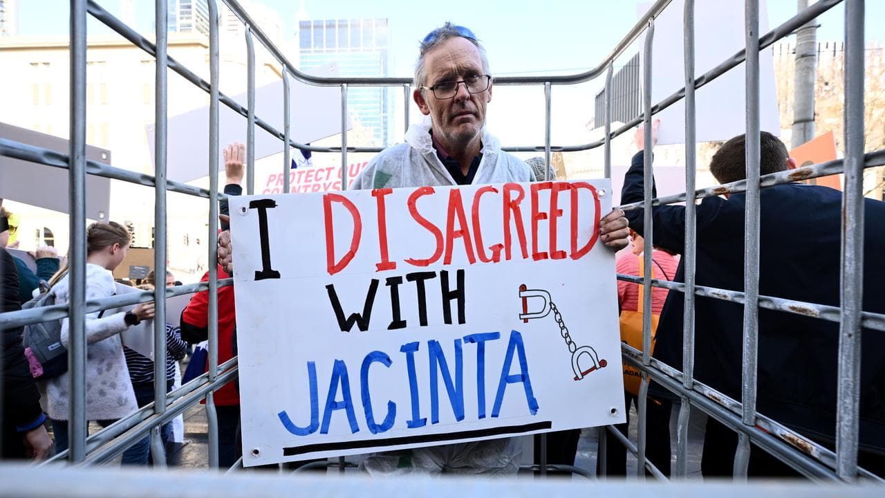Farmer protest in Melbourne