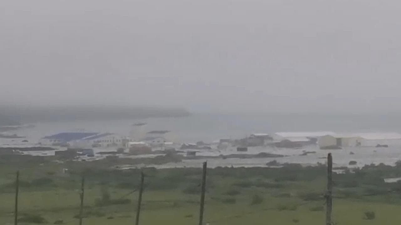 Aftermath of tsunami hitting Severo-Kurilsk, Kuril Islands