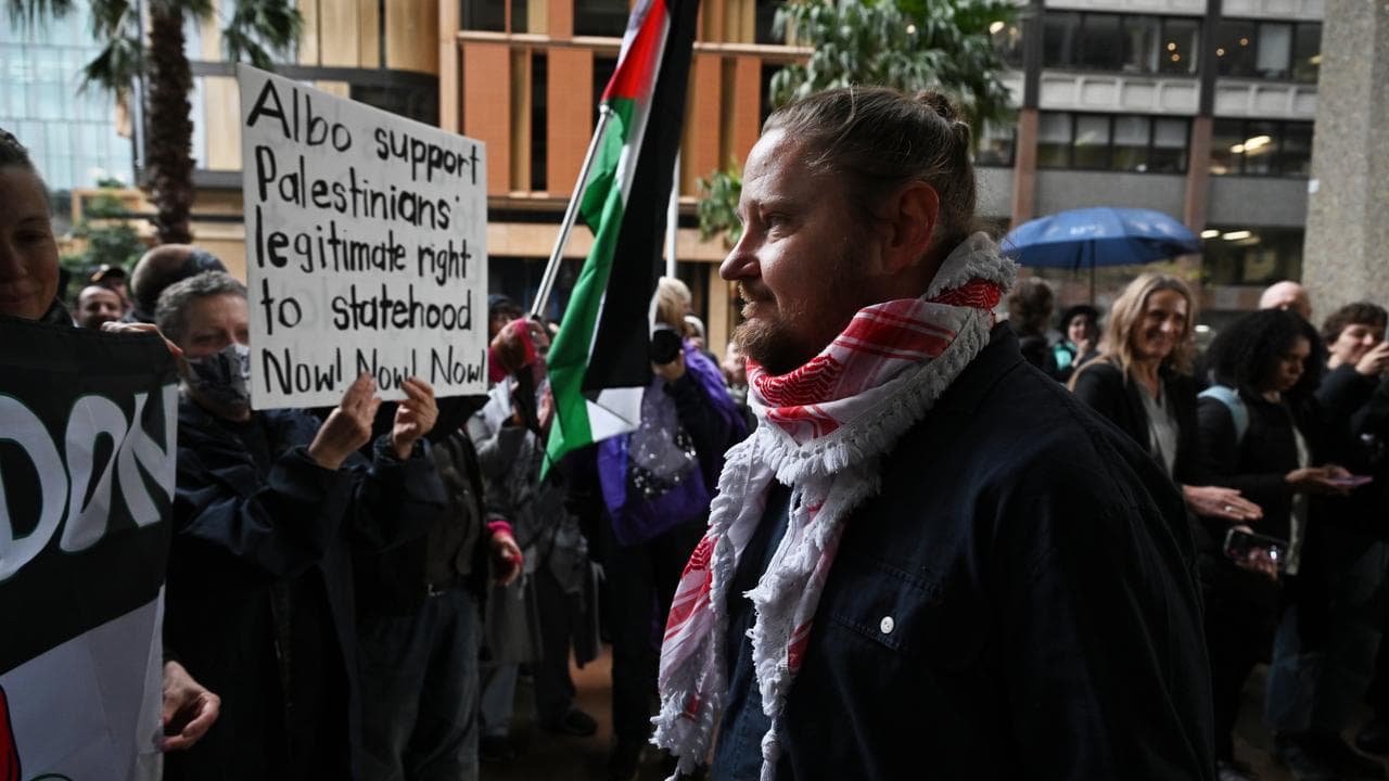 Palestine Action Group Sydney spokesman Josh Lees