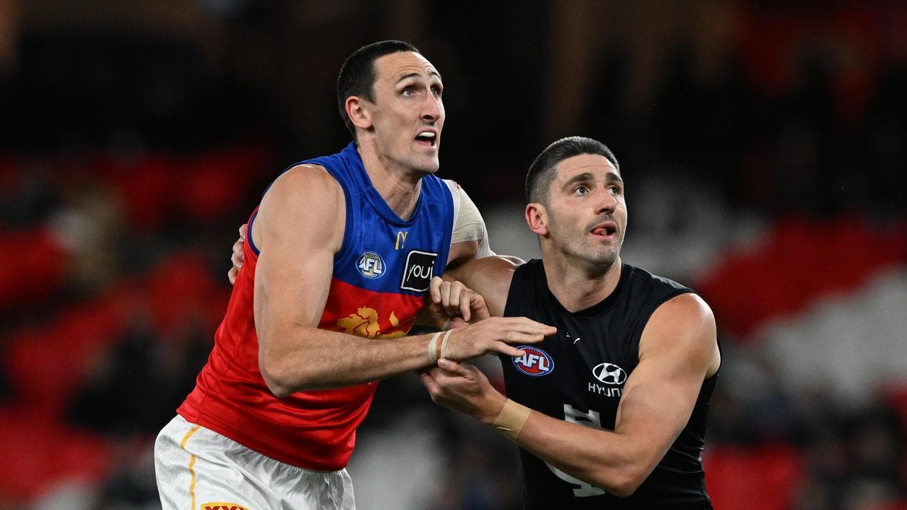 Brisbane veteran Oscar McInerney (left)