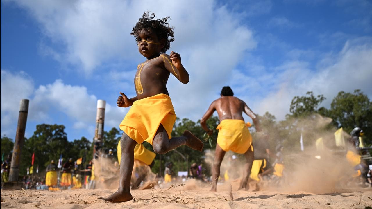 Child dancing at Garma Festival