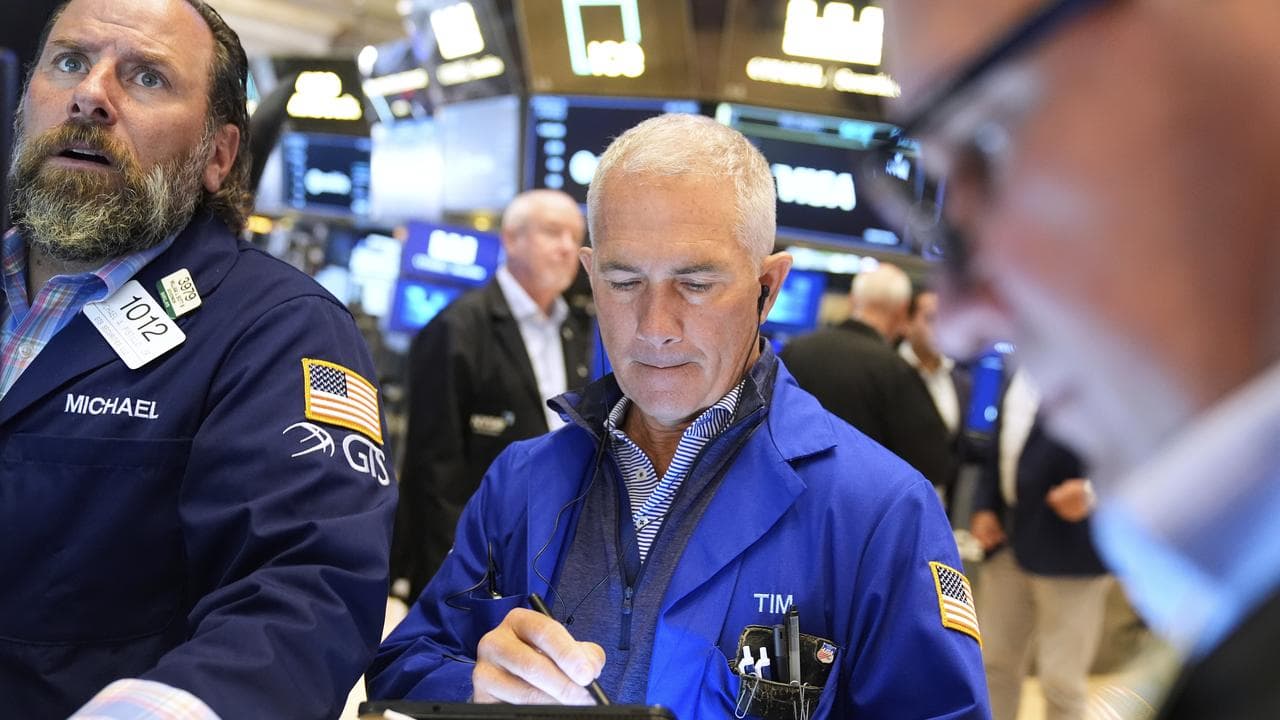 On the floor at the New York Stock Exchange