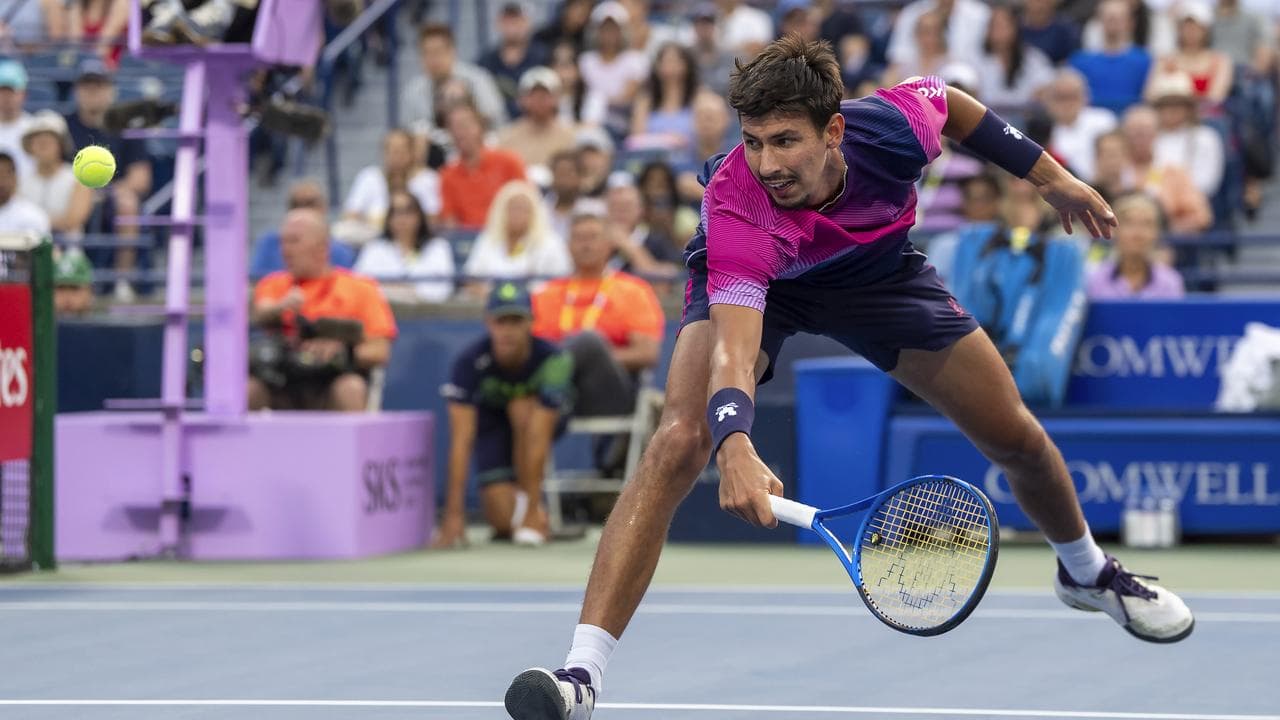 Australia's Alexei Popyrin was stretched to the limit.