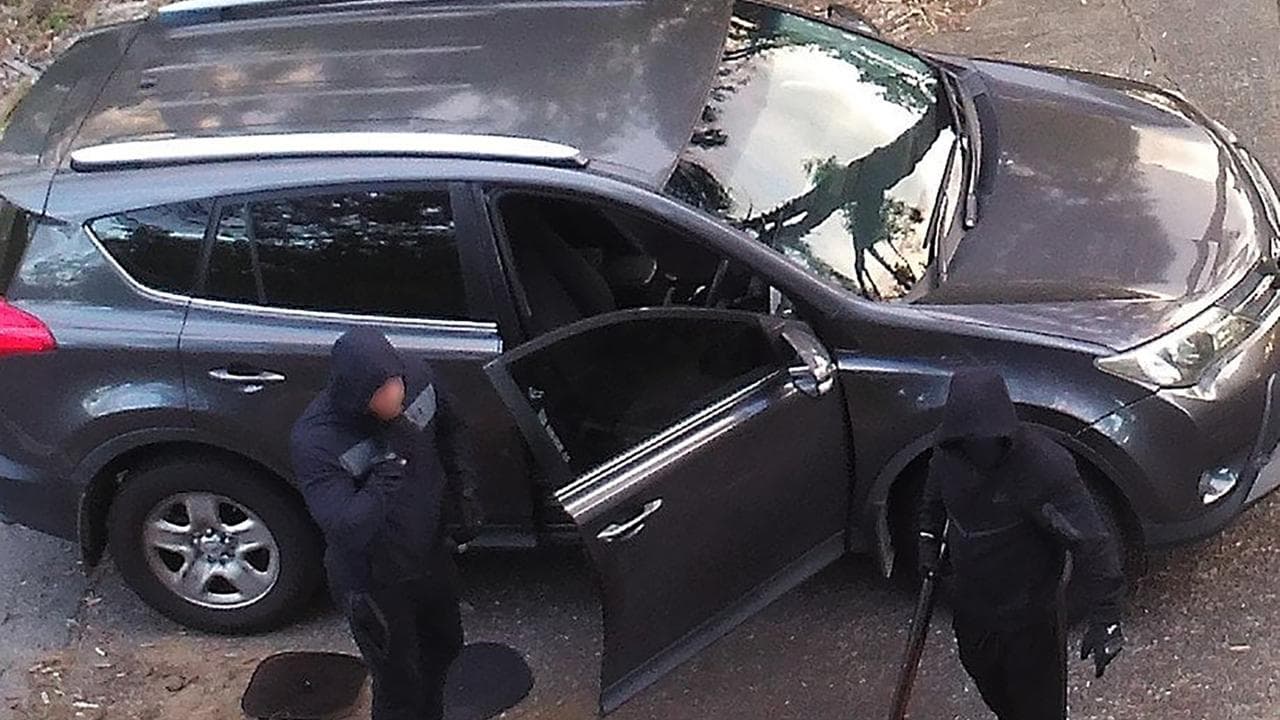 Hodded offenders caught on camera