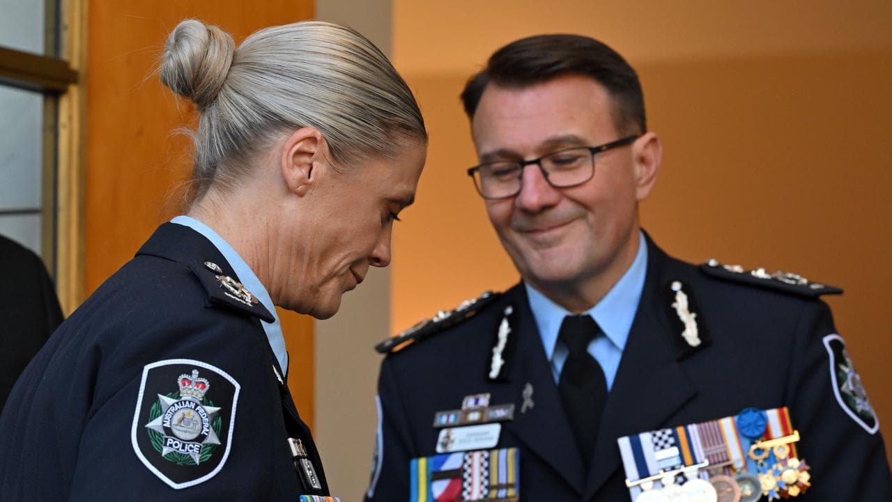 AFP commissioners Krissy Barrett and Reece Kershaw
