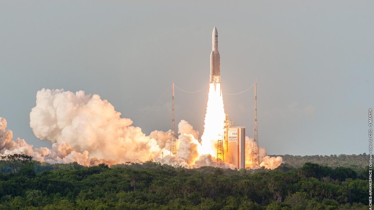 A rocket carrying Sky Muster satellites (file image)