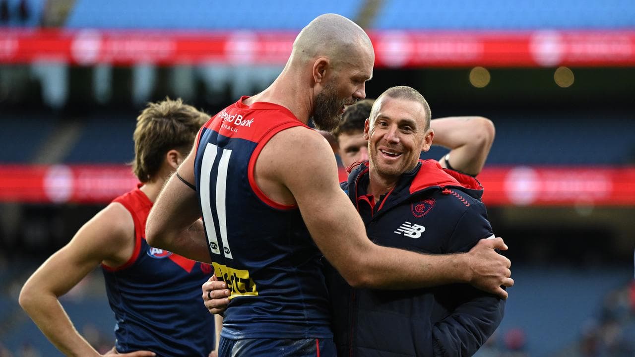 (L-R) Max Gawn and Simon Goodwin.