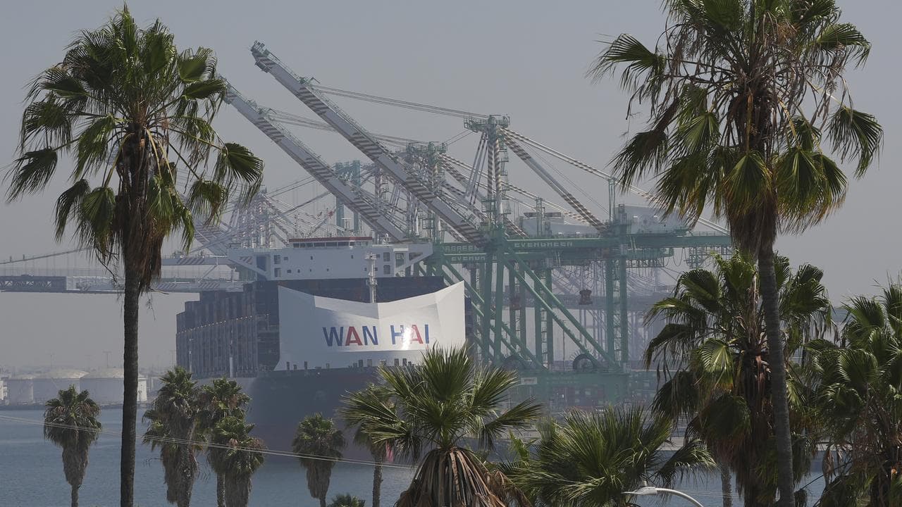 A ship in Los Angeles