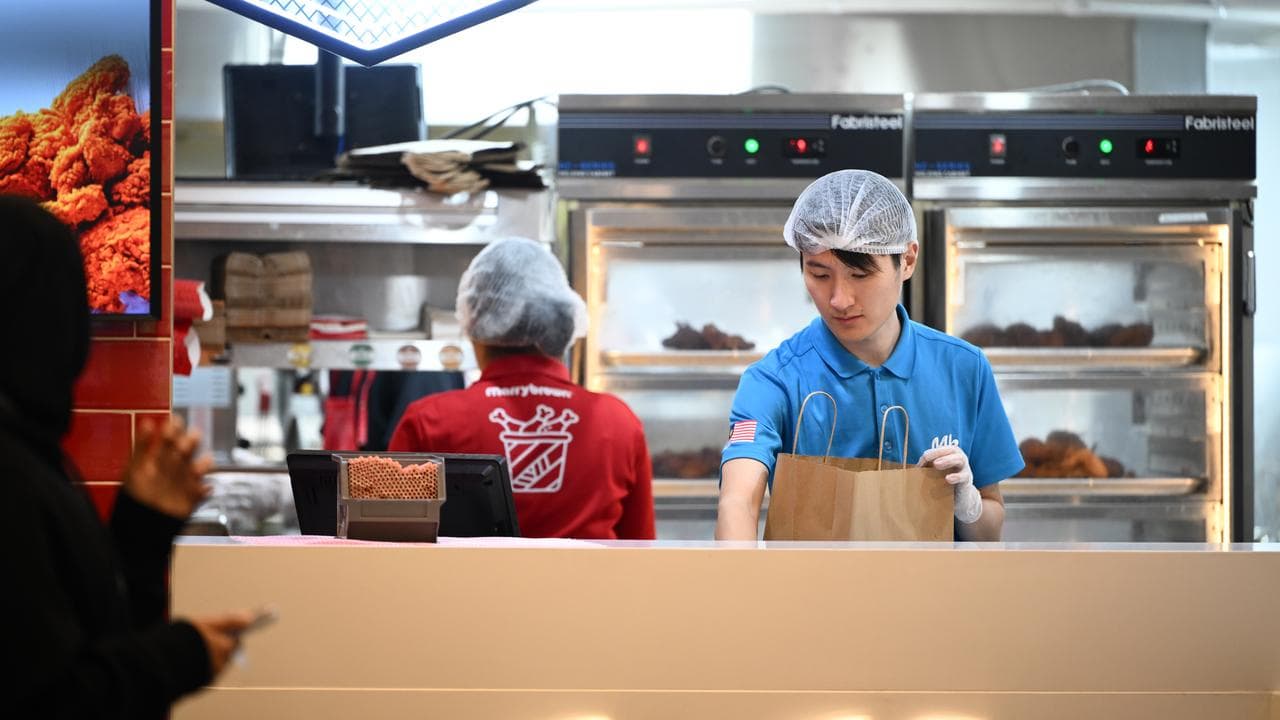 Fast food workers (file image)