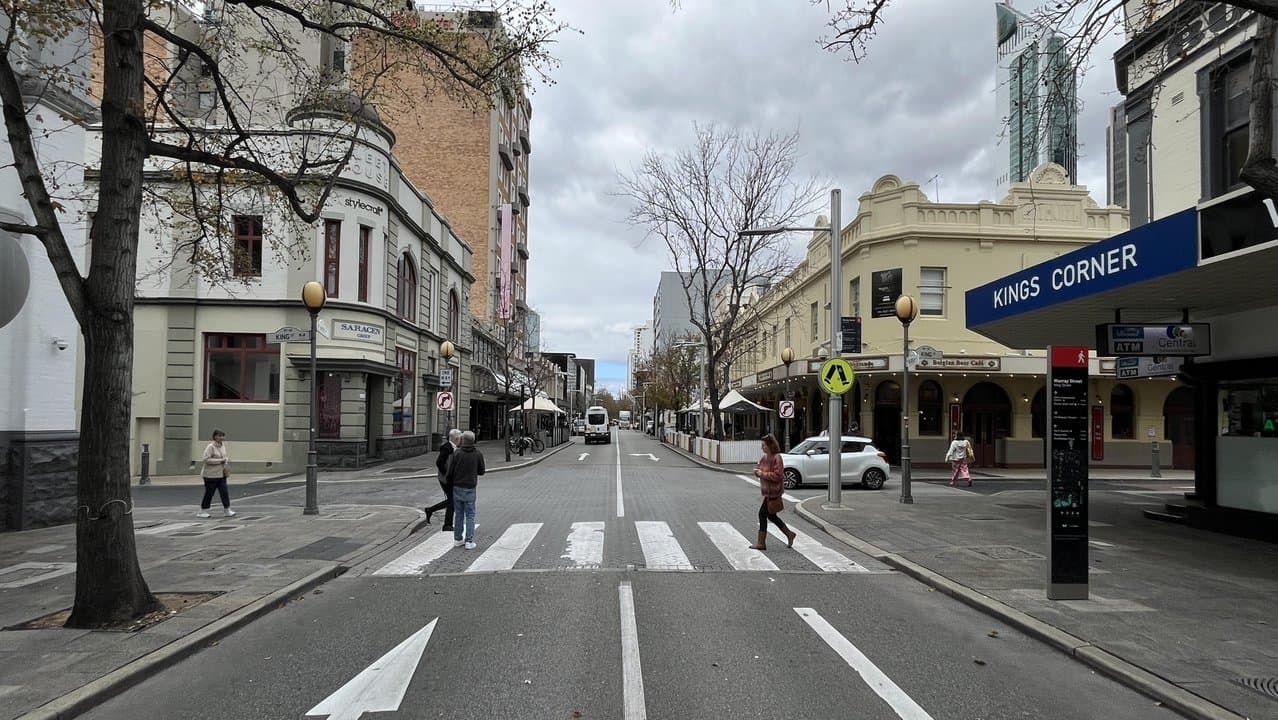 The intersection of King and Murray Street in Perth
