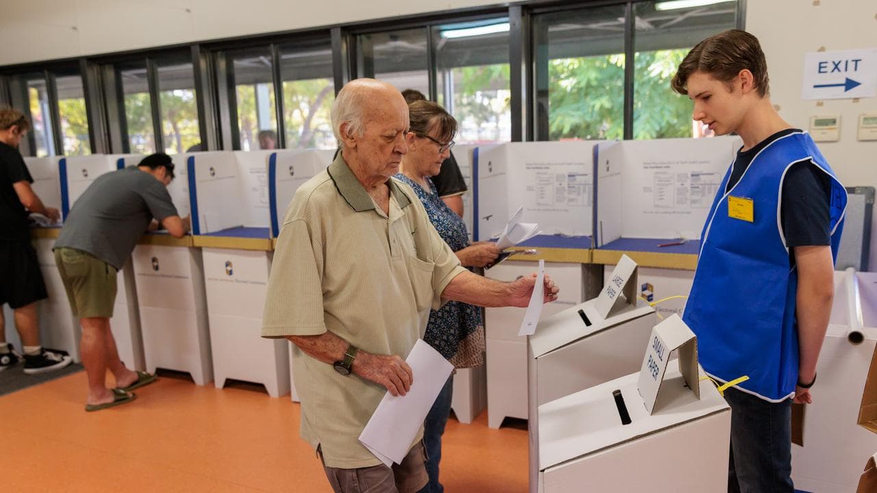 Members of the public cast their votes (file image)