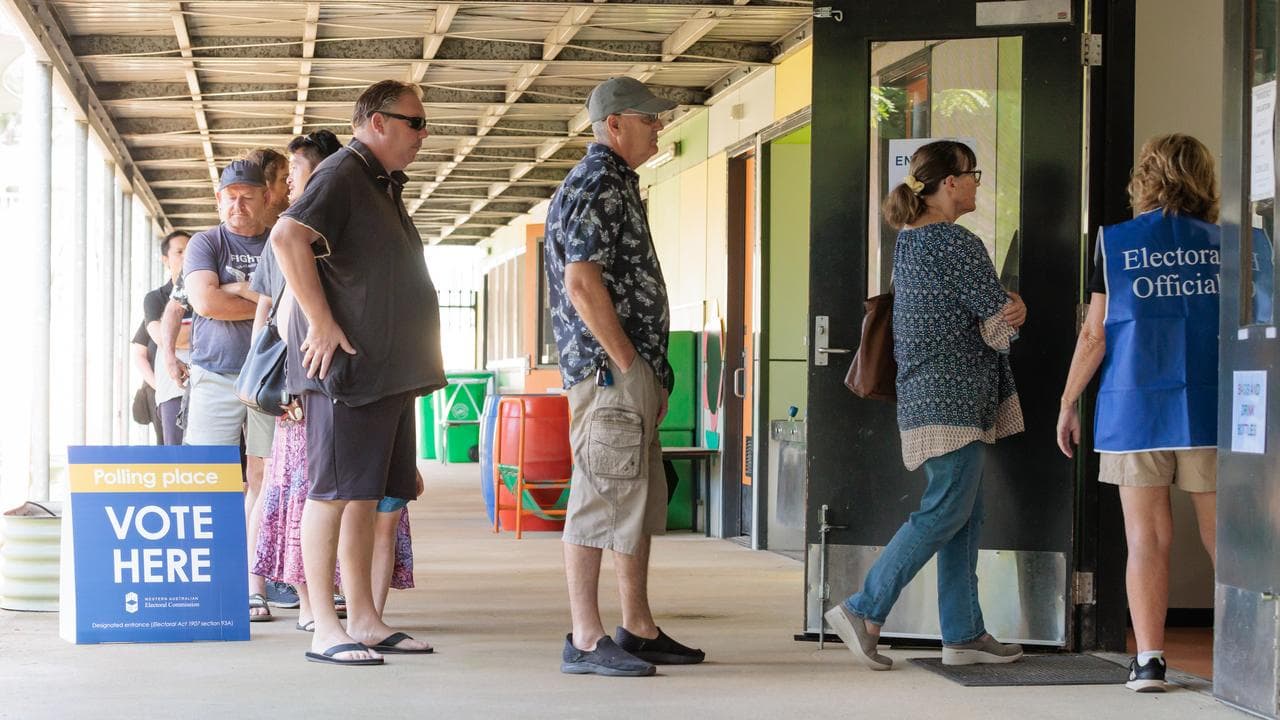 People queue to vote (file image)