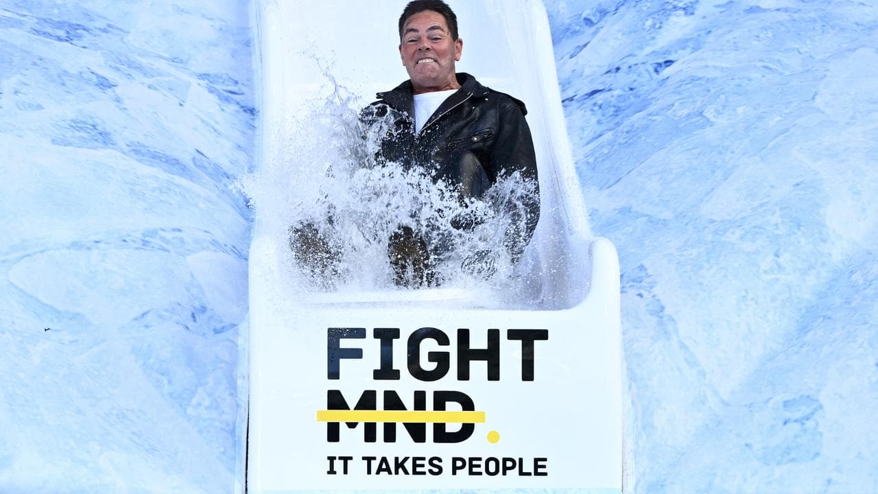 Craig Lowndes participates in the Big Freeze