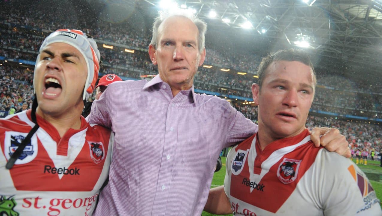 (L-R) Jamie Soward, Wayne Bennett and Dean Young.