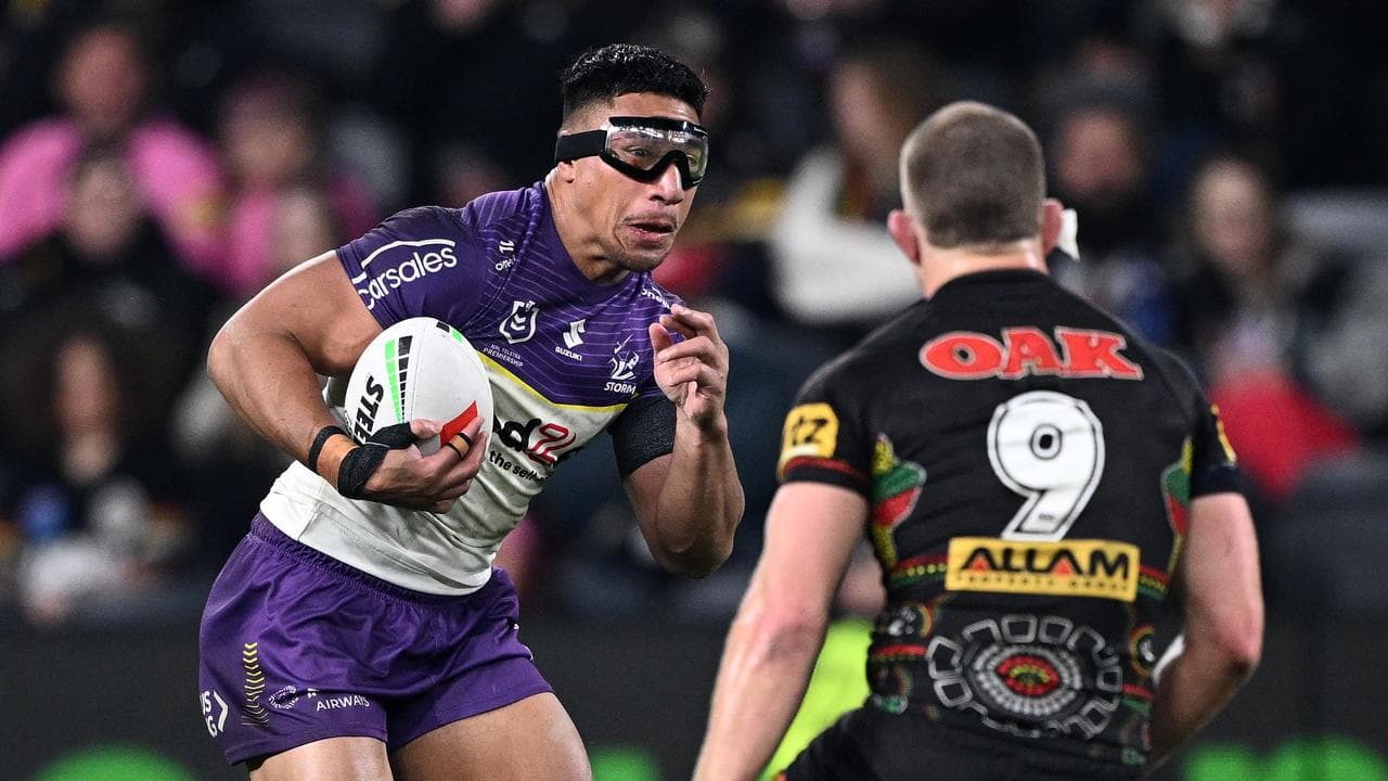 Melbourne's Marion Seve wearing protective goggles.