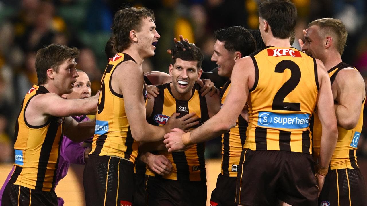 Luke Breust of the Hawks