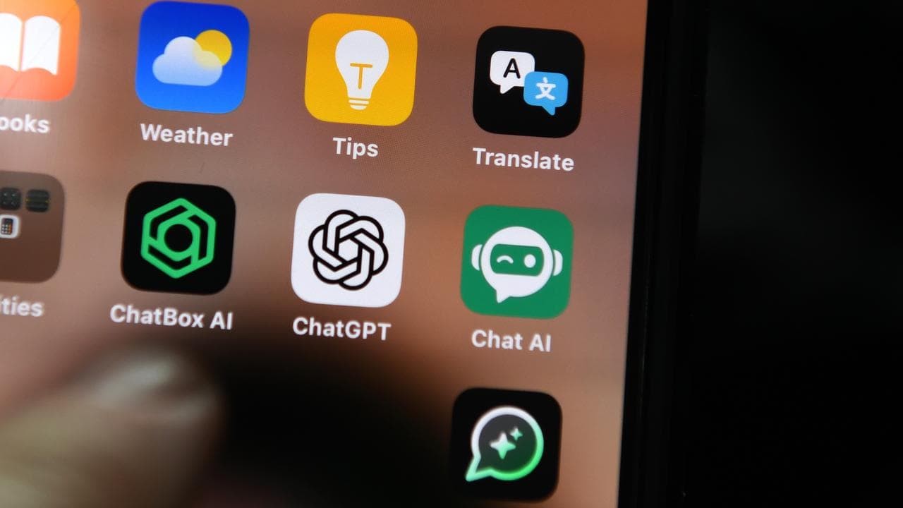 Stock images of artificial intelligence apps