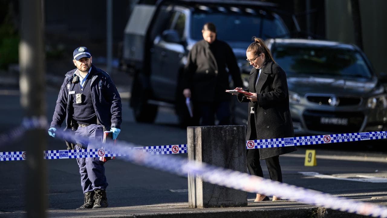 NSW Police outside the Harold Hotel