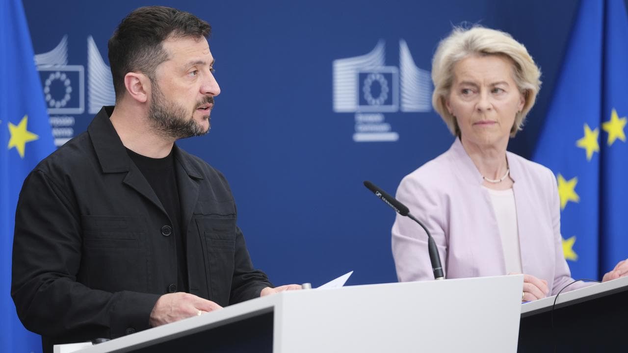 Volodymyr Zelenskiy and Ursula von der Leyen