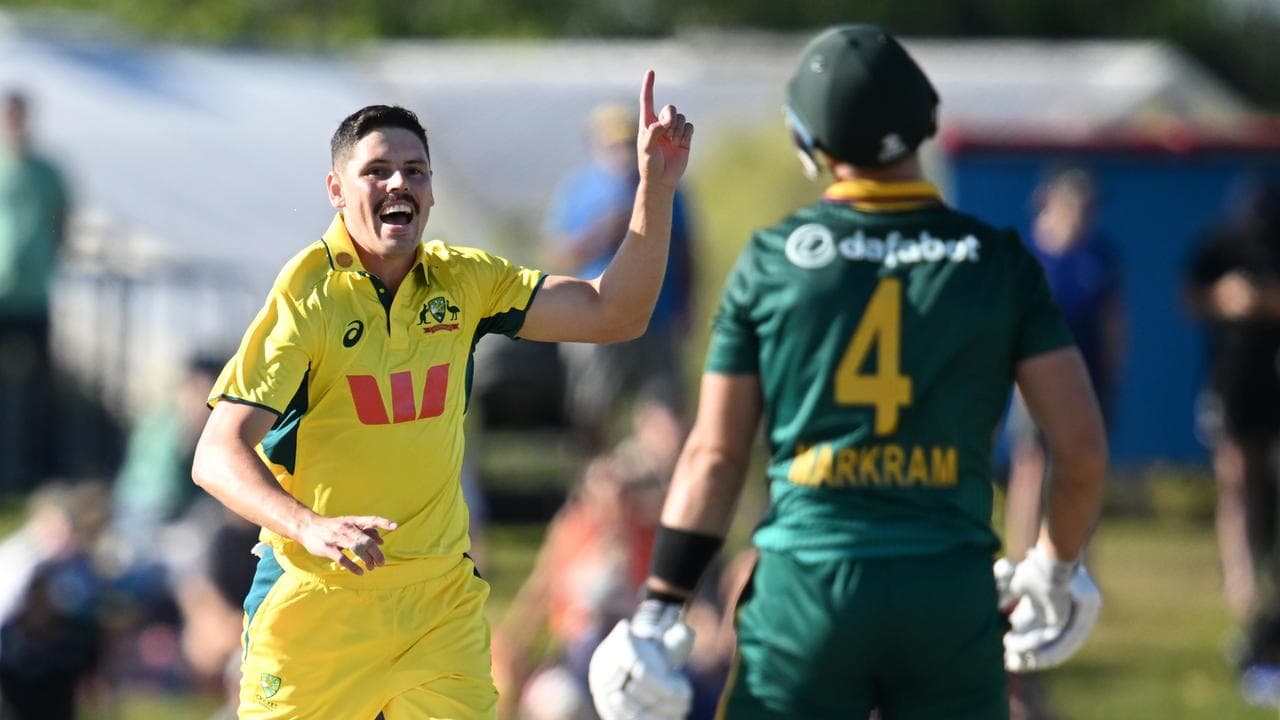 Ben Dwarshuis claimed the wicket of South Africa's Aiden Markram.