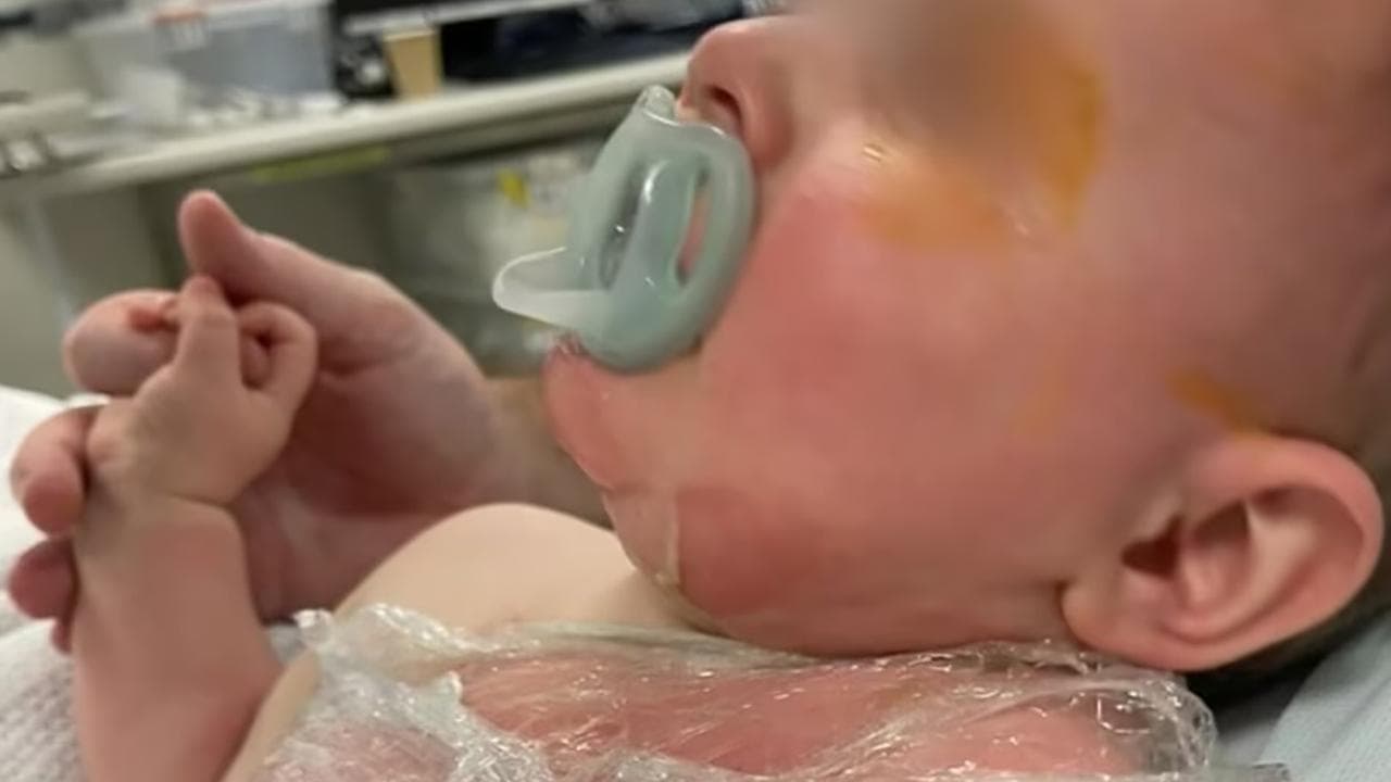 Baby Luka in hospital