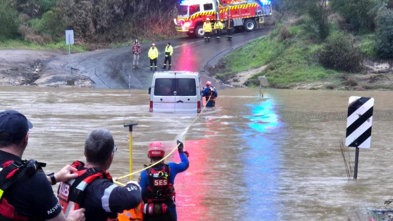 NSW SES crews lead a multi-agency rescue on Douglas Park causeway