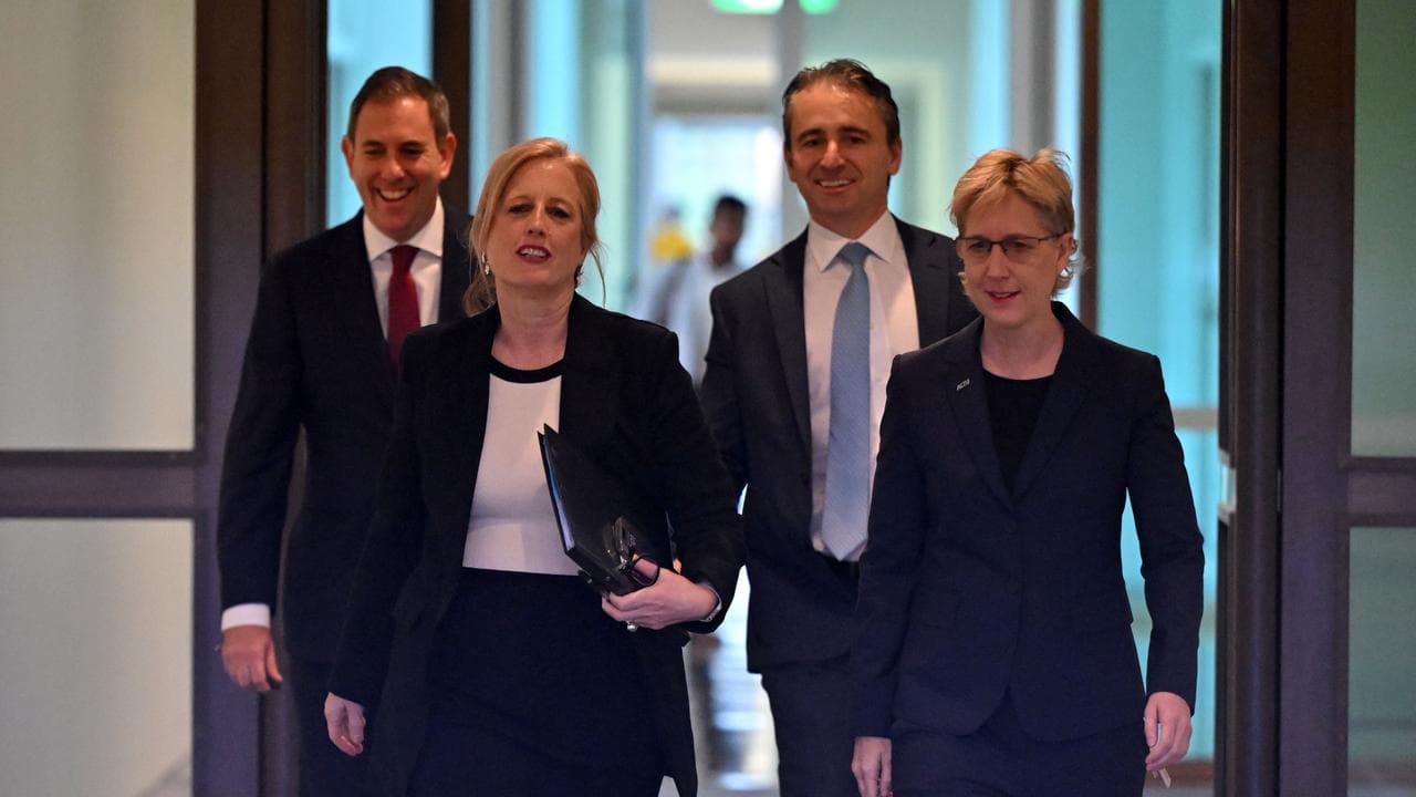 Jim Chalmers, Katy Gallagher, Matt Comyn and Sally McManus