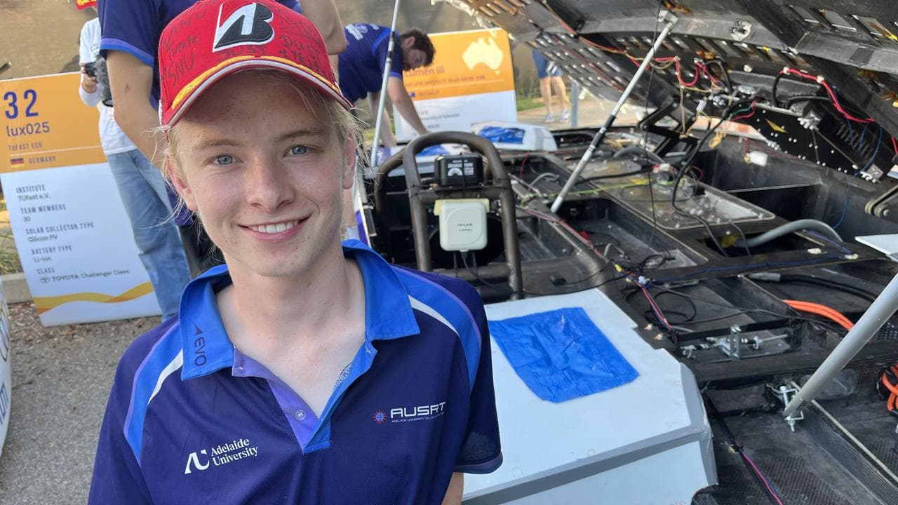 Adelaide University team driver Isaac Lush