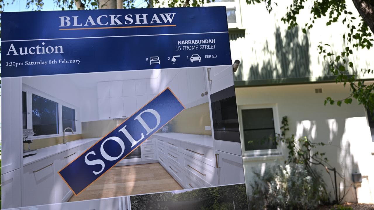 A file photo of a Sold sign 