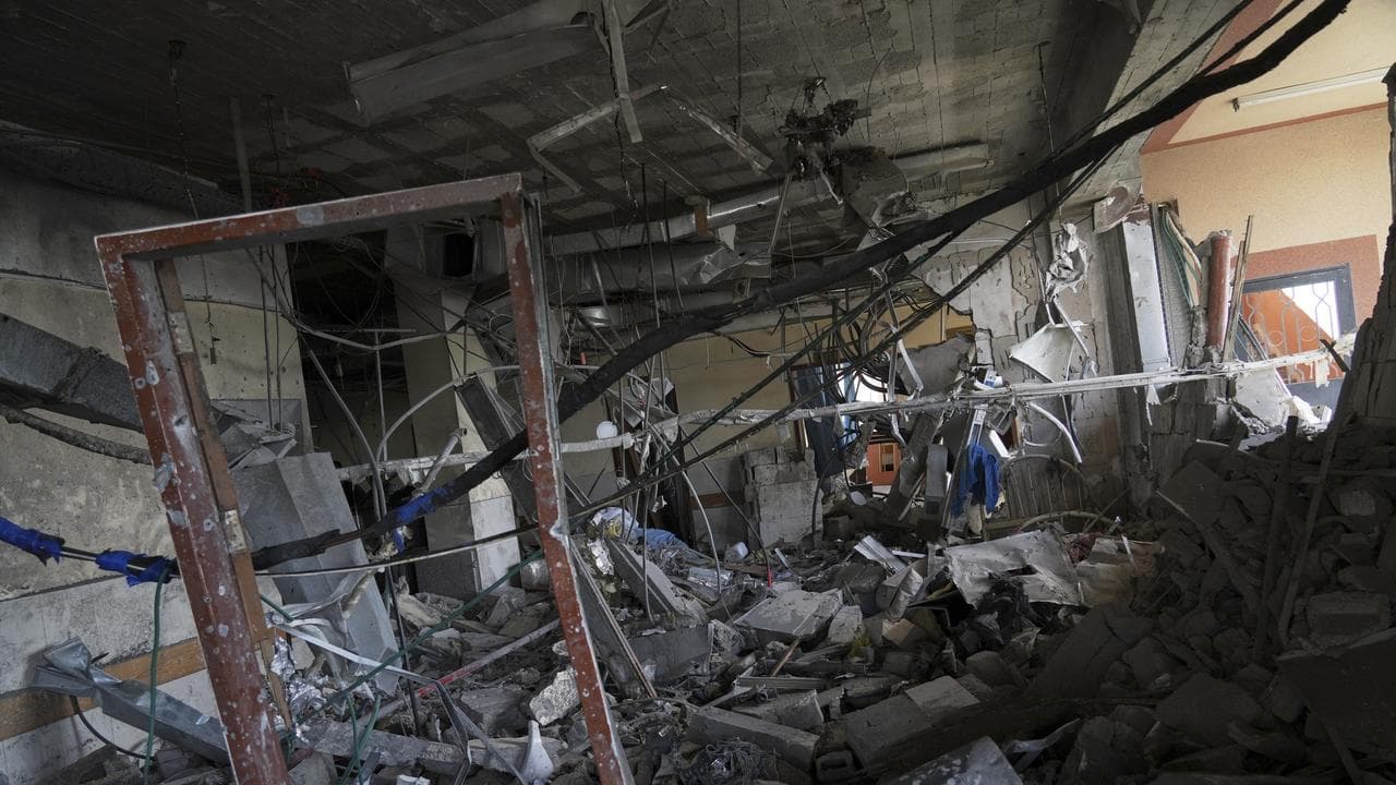 A destroyed room at Nasser Hospital (file image)
