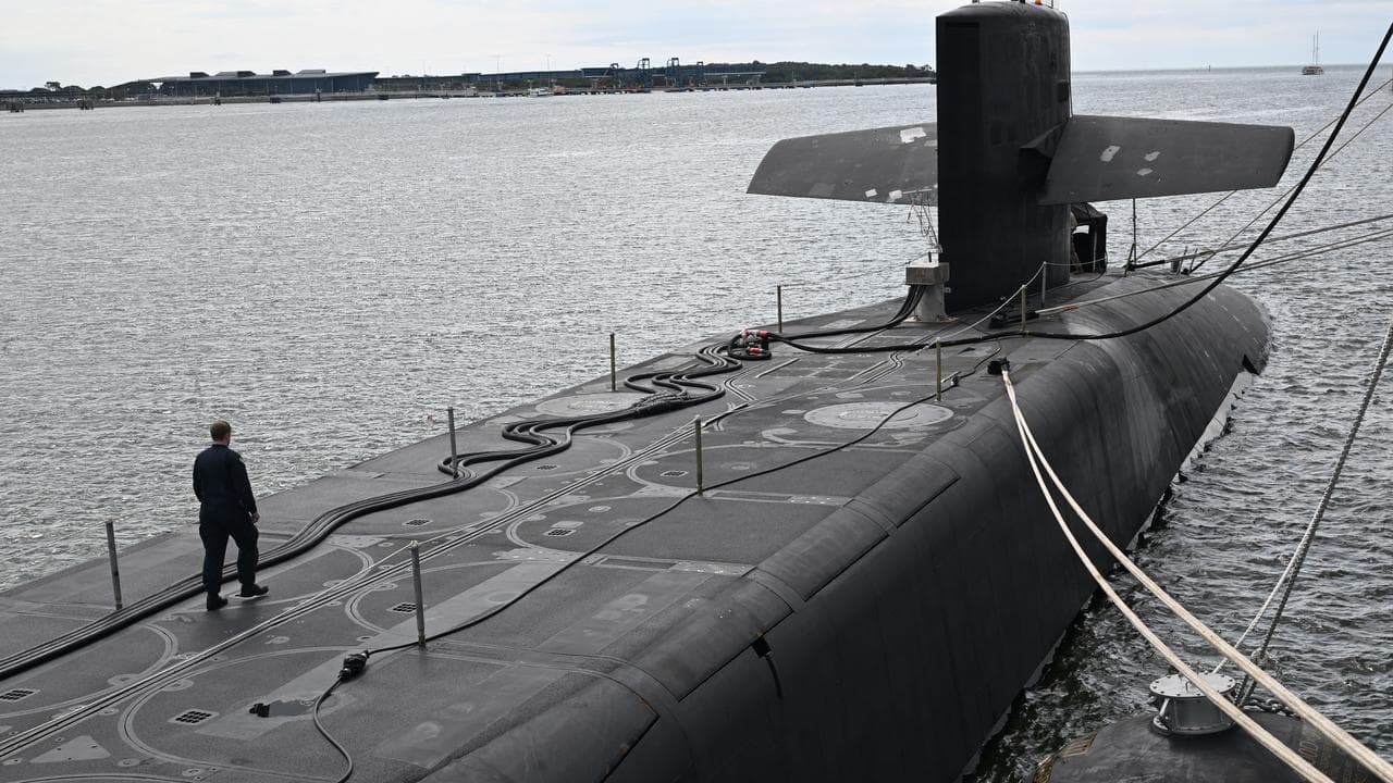 A file photo of a US nuclear-powered submarine 