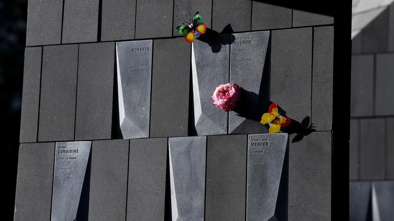 Memorial stones for two police constables killed in Wieambilla