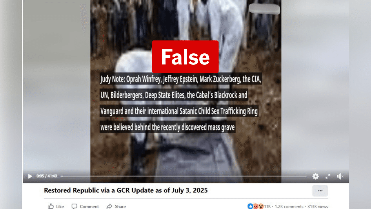 The Facebook video post spreading the false claim.