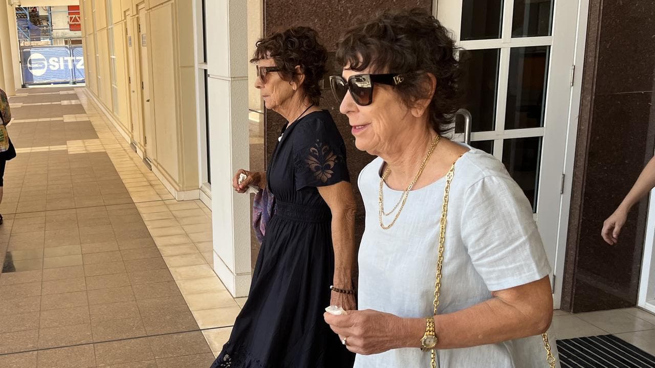 Noelene Chellingworth (left) leaves court