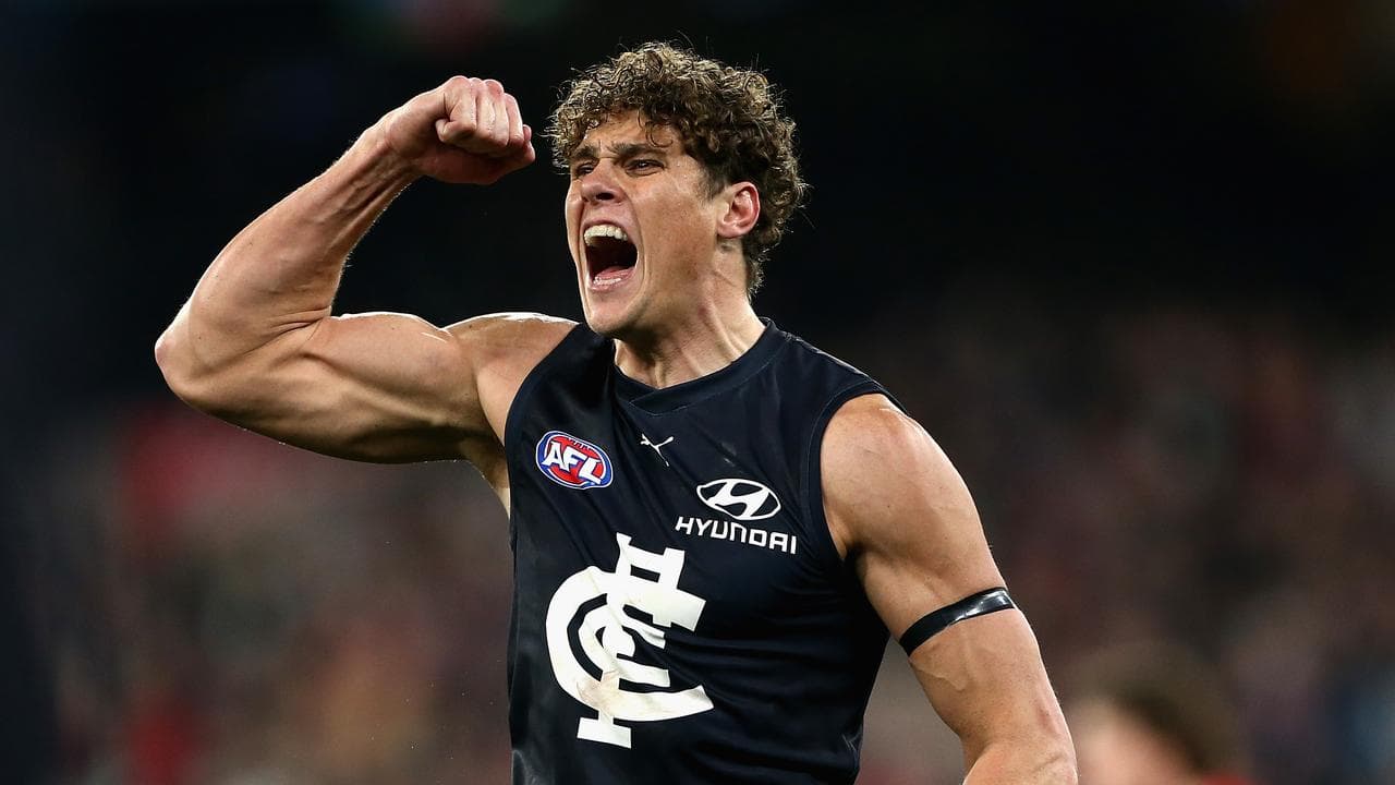 Charlie Curnow of the Blues