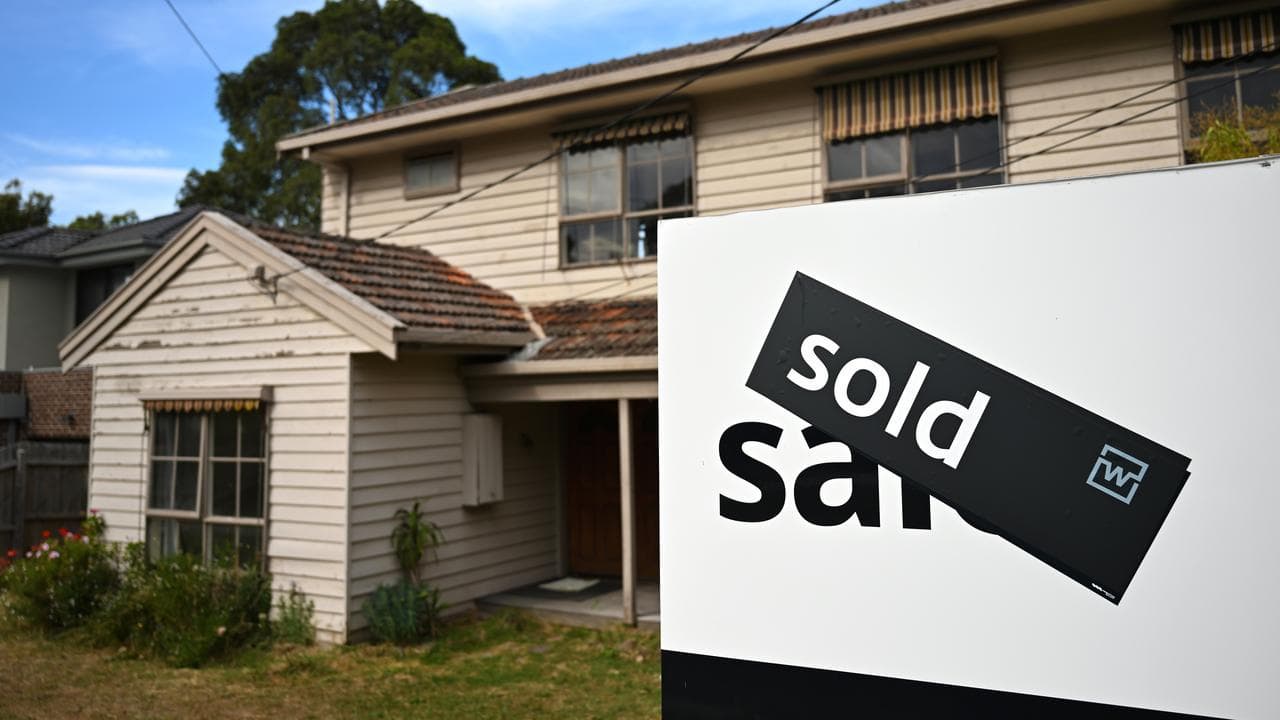 A sold sign at a house (file image)