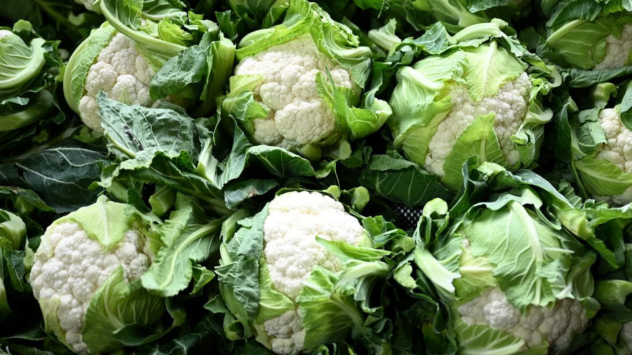 Cauliflower for sale (file image)