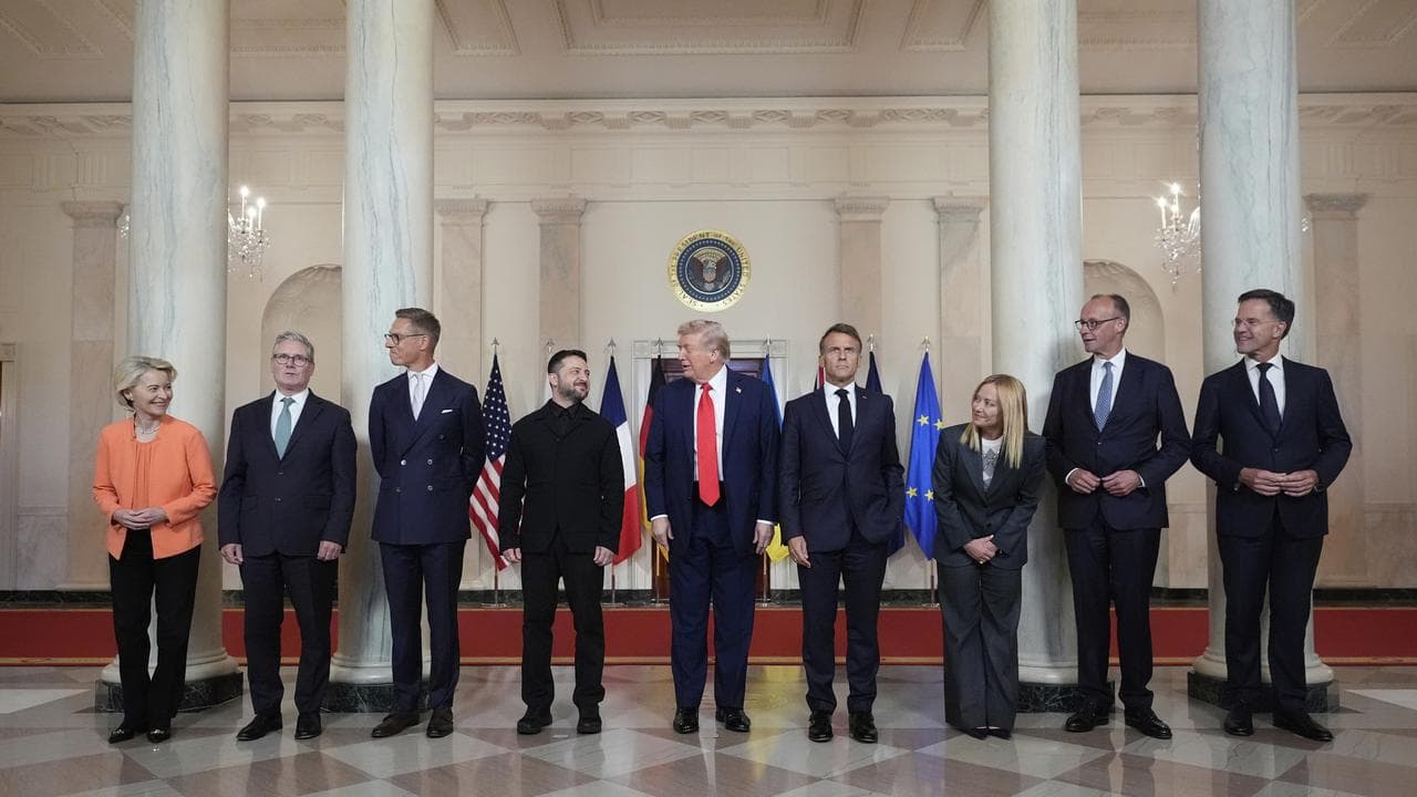 Trump, Zelenskiy, Macron