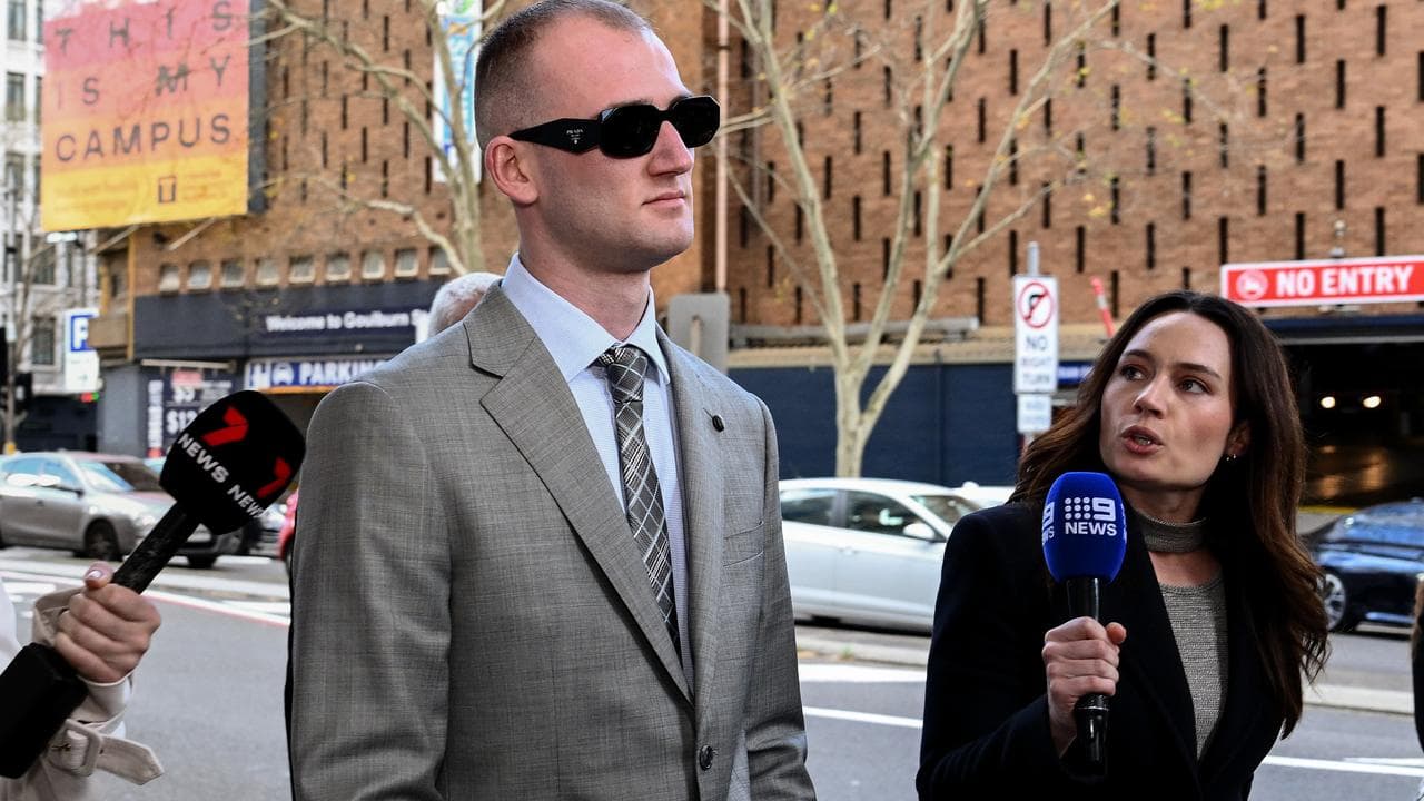 Ethan Davis leaving court in Sydney on Friday.