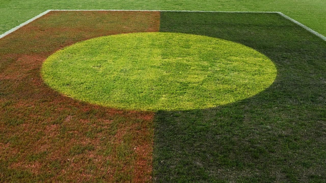 Aboriginal flag painted on the Gabba (file)