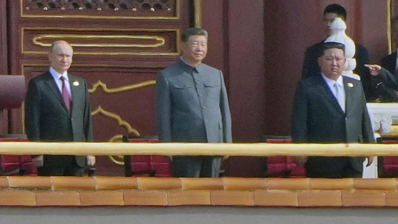 Vladimir Putin, Xi Jinping and Kim Jong-un in Beijing