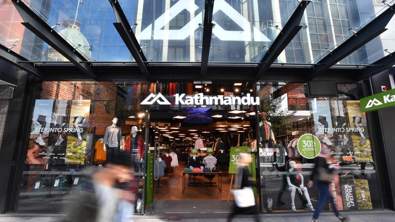 Kathmandu signage and store (file image)