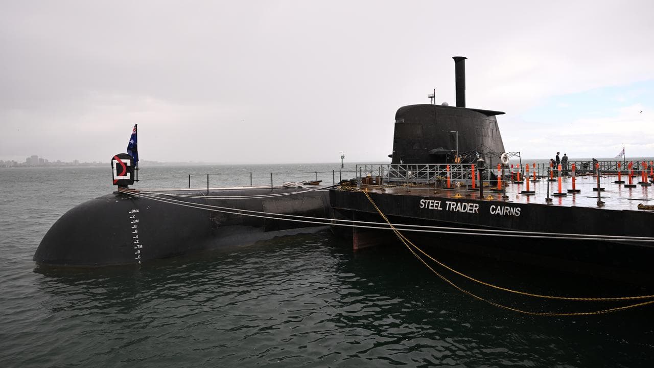 An exterior view of HMAS